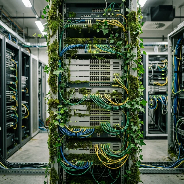 Disposici&oacute;n de switches, routers y equipo de red